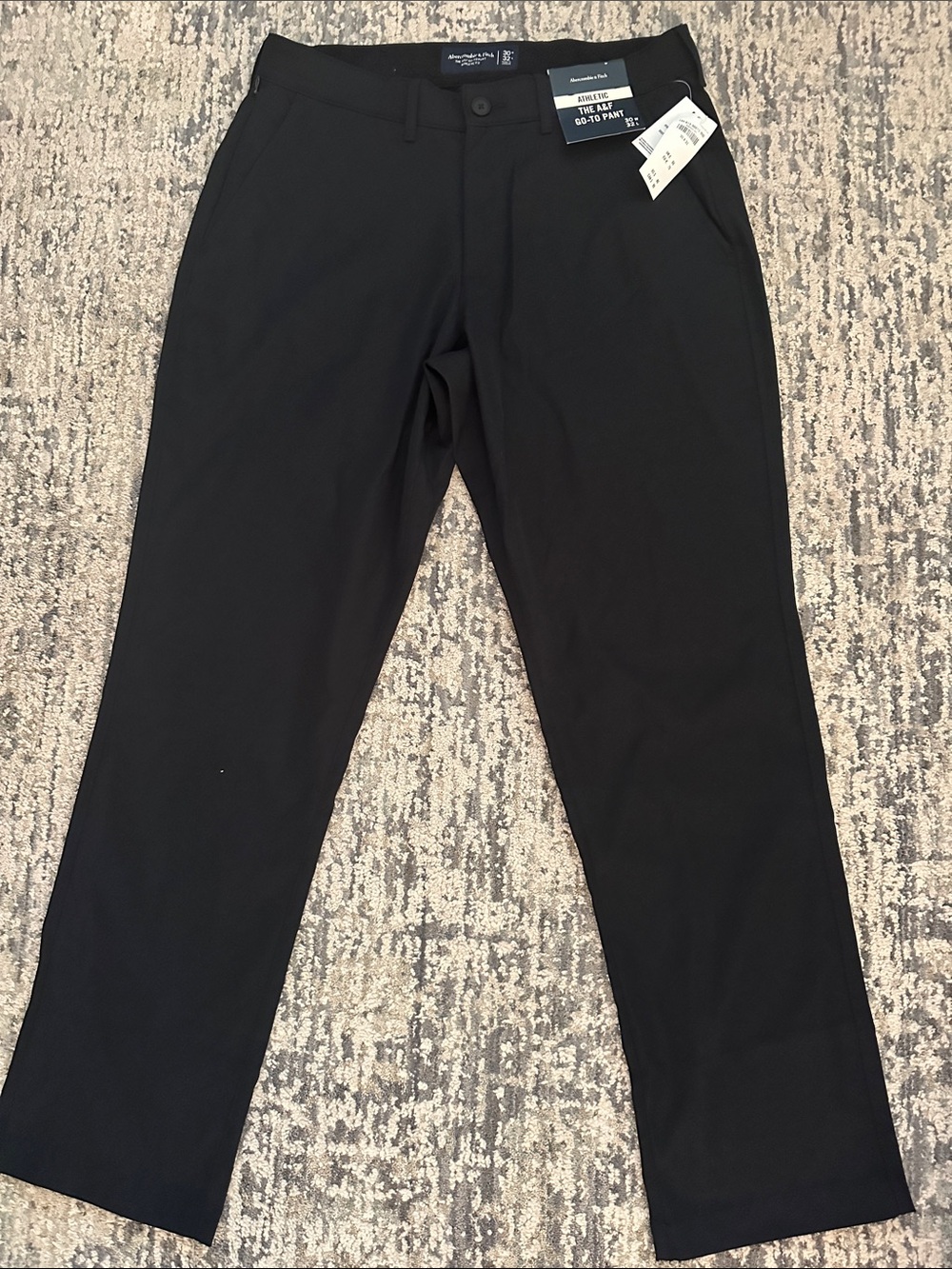 Abercrombie & Fitch Black Men's Straight Stretch Chinos